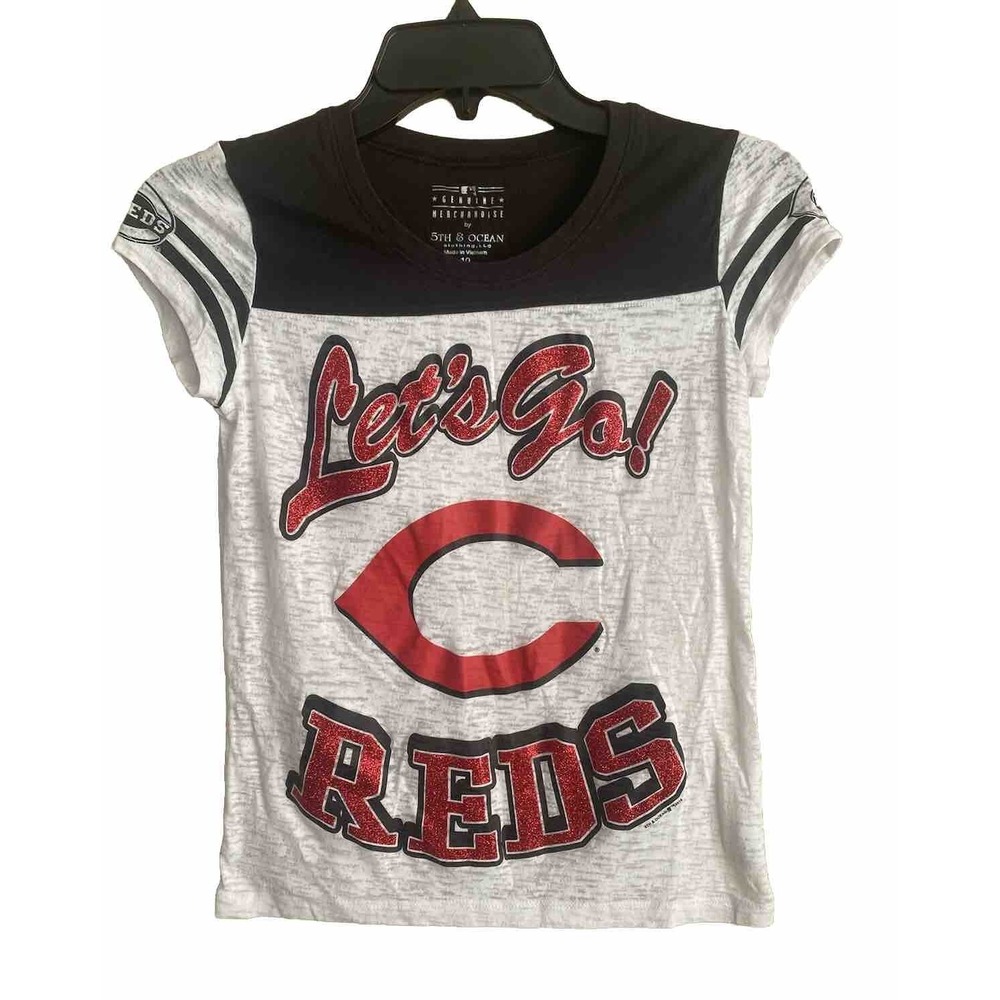 5th And‎ Ocean MLB Cincinnati Reds Baseball Tee Womens Shirt Size 10